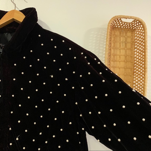 Vintage Adrianna Papell Pearl Embellished Jacket - Picture 8 of 10